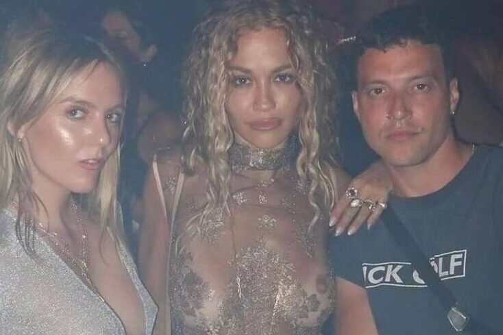 Rita Ora "walked" a Frolov top at a party