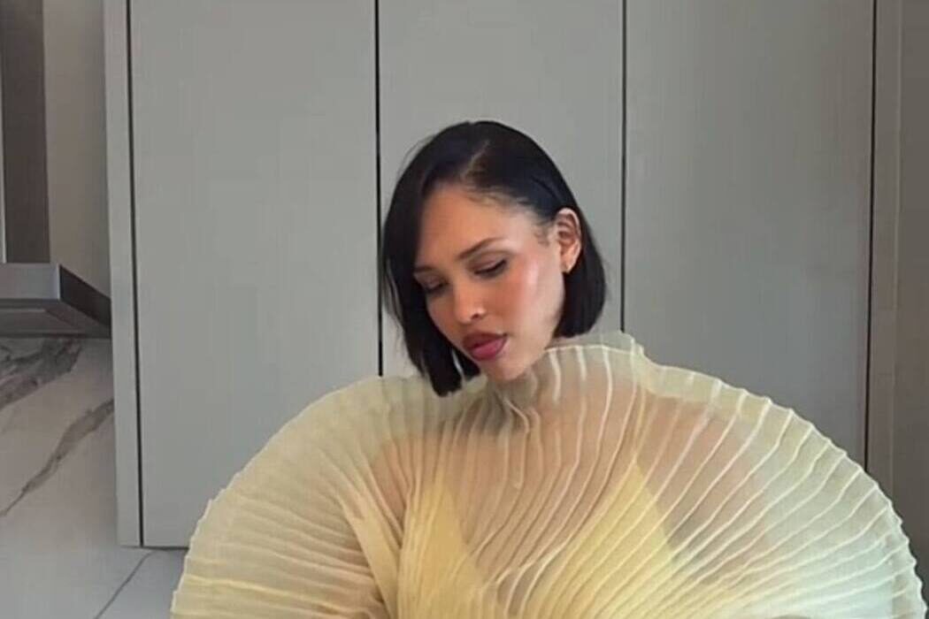 TikTok star Nara Smith made a smoothie in a J'amemme dress TikTok star Nara Smith made a smoothie in a J'amemme dress