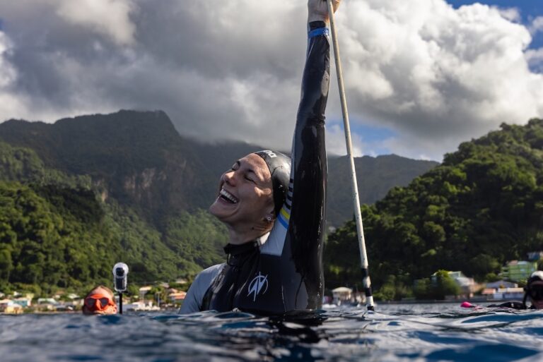 Ukrainian Kateryna Sadurska sets new record in freediving