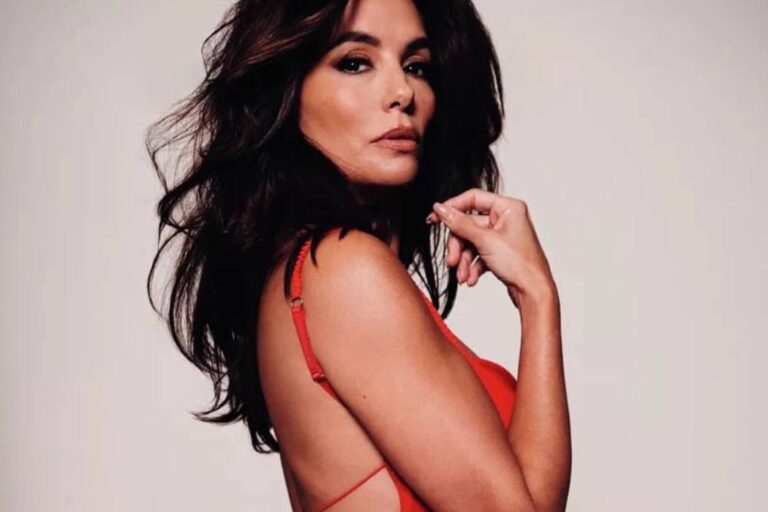 Eva Longoria in an Anna October dress appears on the cover of the glossy
