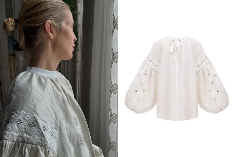 Kelly Rutherford came out in an Etnodim embroidered shirt