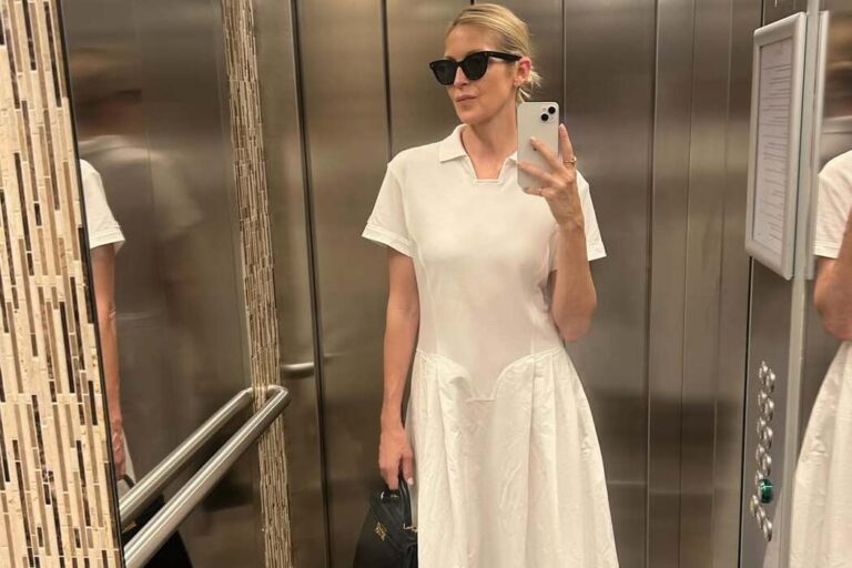 Kelly Rutherford wore a Bevza dress