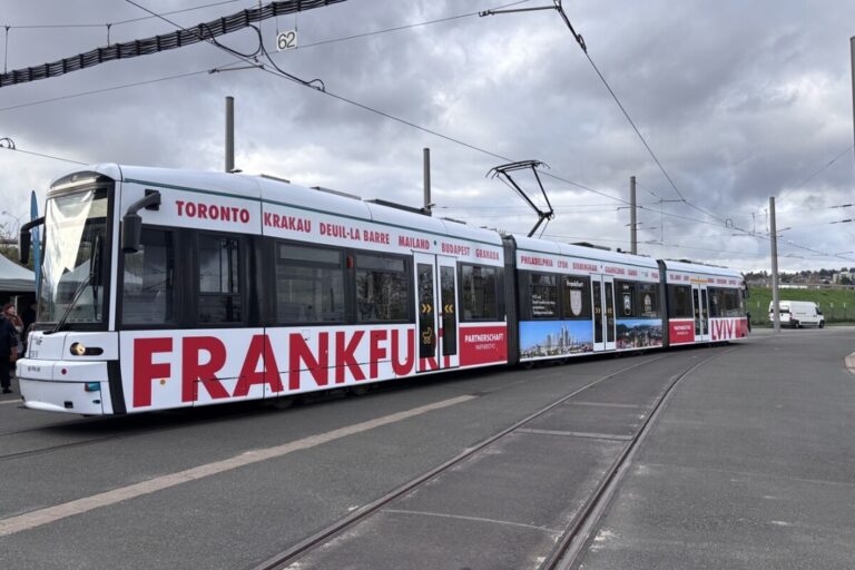 Frankfurt launches tram car with Lviv landscapes