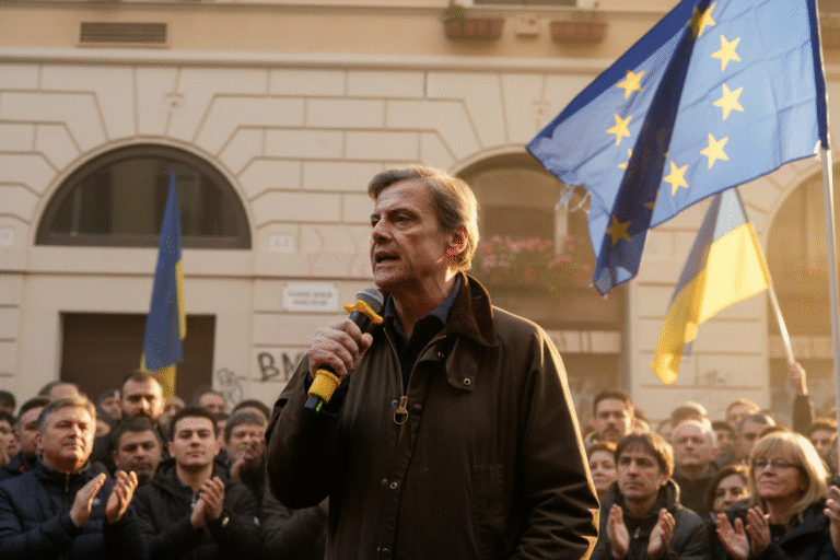 Italian Senator Carlo Calenda Got a Tattoo with the Coat of Arms of Ukraine