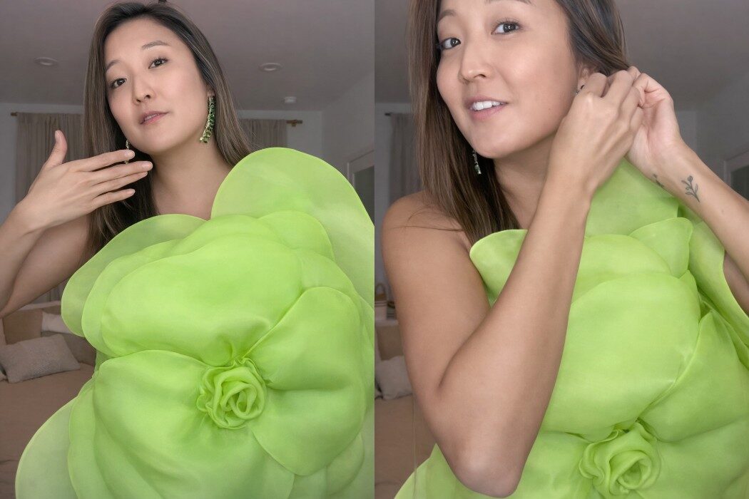 Ashley Park wore the iconic J'amemme dress